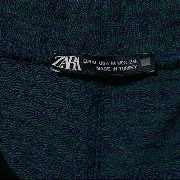 {JACQUARD KNIT PANTS} brand: Zara, size: M, colour: blue/green - Picture 5 of 7